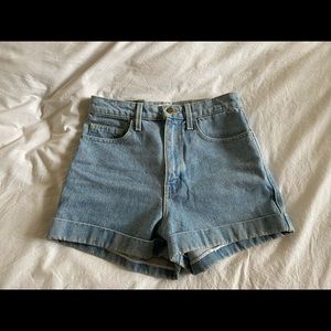 American Apparel light denim jean short size 27